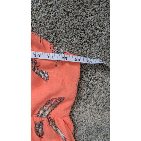 Torrid Midi Dress Coral Linen-Look Pinafore Feather Prairie Beach SZ 3X NWT - Picture 13 of 16